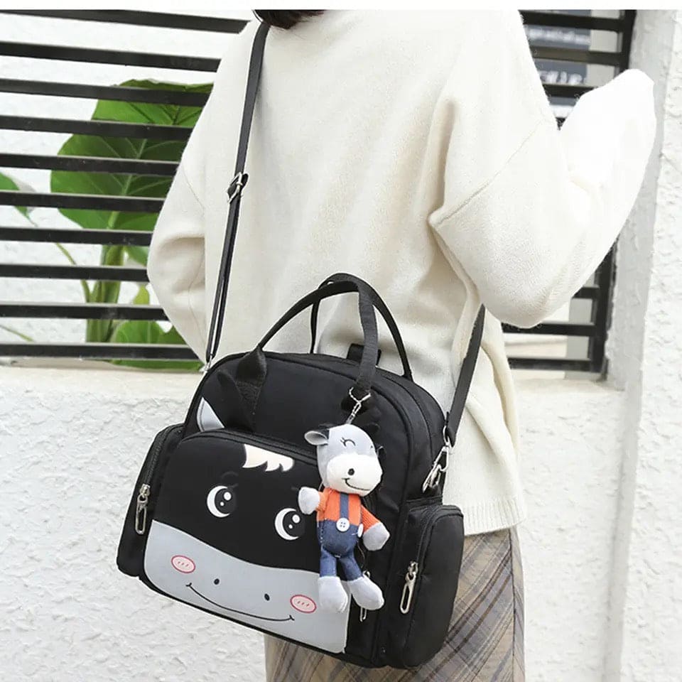 Luxury Multifunction Mother Backpack, Cartoon Cow Waterproof Diaper Bag, Fashion Mummy Baby Bag, Convenient Baby Nursing Bag, Oxford Cartoon Women Backpack, Large Capacity Women Handbag With Side Pockets, Mommy Multipurpose Bag Luxury Multifunction Mother Backpack, Cartoon Cow Waterproof Diaper Bag, Fashion Mummy Baby Bag, Convenient Baby Nursing Bag, Oxford Cartoon Women Backpack, Large Capacity Women Handbag With Side Pockets, Mommy Multipurpose Bag